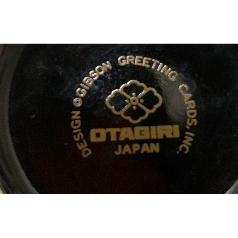 2 Otagiri Japan Hummingbird Mug Gibson Greeting Cards Black Red Gold Rim 4" 9 oz - Picture 4 of 4